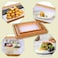 Serving Tray Bamboo And Acrylic Tray With Handles Set Of 3 Rectangular Tray Breakfast Tray