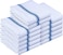 Prime Kitchen Towels-Pack of 6 Dish Towels-15"x25"inches absorbent Kitchen Towels, bar Towels, Tea Towels-Cotton White Dish Towel-Kitchen Accessories