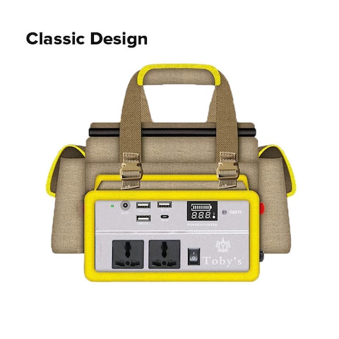 Toby&#39;s 40A Rechargeable Battery with Inverter 500Watts, 40A Battery for camping 40000mah Power Capacity
