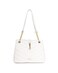 AMICA Am&eacute;lie Women Chevron Quilted Tote bag with 3 Spacious Comaprtments with Leather &amp; Chain Adjustableble Strap in White Ivory