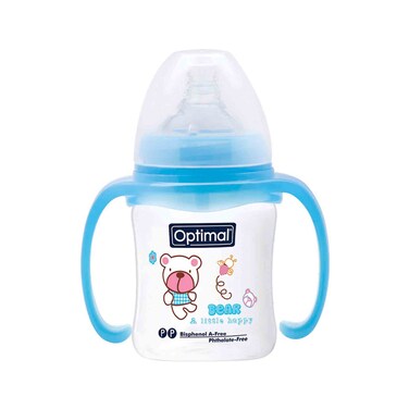 زجاجة رضاعة مثالية ذات عنق واسع ومقبض سعة 180 مل