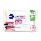 Buy NIVEA Face Wipes Gentle Cleansing 3-in-1 Dry  Sensitive Skin 25 Wipes in UAE