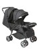 Moon Baby Pair Twin Front Seat Stroller With Removable Armrest Or Tray, Black