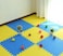 Rainbow Toys - Floor Mat Yellow Foam Exercise Mat 1.5cm Puzzle Game Pad Non- Slip Stitch Interlock EVA Mat size: 100x100x1.5cm