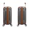 Eminent Hard Case Travel Bag Cabin Luggage Trolley Polycarbonate Lightweight Suitcase 4 Quiet Double Spinner Wheels With Tsa Lock KK10 Gold Grey