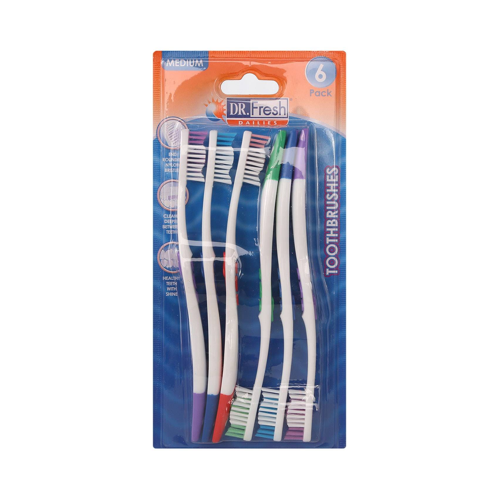 Go Fresh Toothbrush Buy Dr. Fresh Toothbrushes Medium 6 pcs Online | Carrefour Qatar