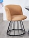 Yulan Coffee Restaurant Table And Chairs, Metal Frame Velvet Fabric Seat Revolving, Table And Chair Combination Office Business Lounge Hotel Living Tea Shop Ideal For Home (Orange) Yl21111-480