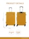 ParaJohn Cabin Size ABS Hardside Spinner Luggage Trolley, 20 Inch, Yellow