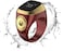 Smart Tasbih Zikr lite Ring, Muslim Prayer, Prayer timing reminder, OLED display Tasbih Counter, Smart Ring, Waterproof- Red Brown 20mm