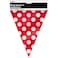Ruby Red Deco Dot Flag Banner 12Ft