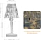 Bisofice Acrylic Diamond Table Lamp 3 Lighting Colors With Brightness Adjustable USB Crystal Bedside Night Light Decorative Bedroom Nightstand Lamp