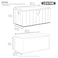 Lifetime Deck Box 150 Gallon (582 Litres), 150.2L x 71.8W x 70H cm. Outdoor Storage for garden, garage and poolside. Weather Resistant with Lid &amp; Side Handles, 10-Year Limited Warranty, LFT-60362.