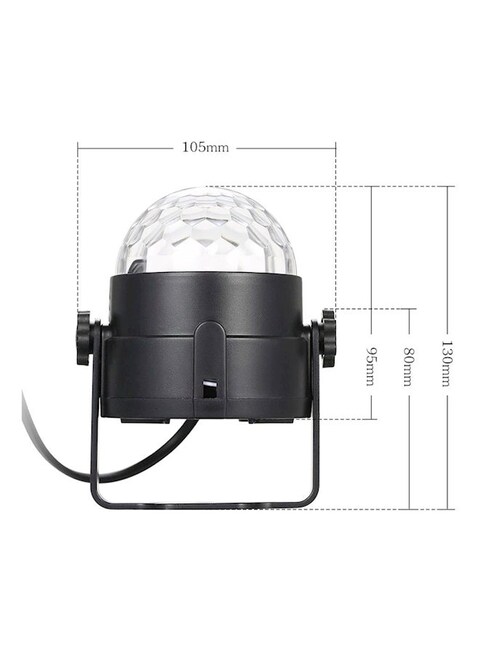 Generic 6 LED Remote Control Magic Ball LED Light Multicolour 197G