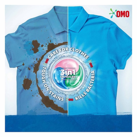 Omo Eucalyptus 3 In 1 Pods Detergent Laundry Capsules 225g
