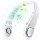 Neck Fan, Portable Hanging Bladeless Mini Fan with 360&deg; Airflow, 3-Speed Hands-Free Personal Rechargeable Wearable Cooling Quiet (White)