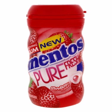 Mentos Pure Fresh Strawberry Chewing Gum 10 Pieces