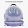 Cat litter box with transparent capsule, Fully enclosed rounded cat litter box prevents sand leakage, Suitable for small and medium cats, Cat toilet reduces odor 42 cm (Purple)