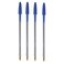 بيك كريستال أصبع قلم حبر جاف كروي الرأس 4 قطع - أزرق
