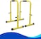 Sky Land Heavy Duty Adjustable Height &amp; Portable Multifunction Dip Stand Fitness Bar With Safety Connector For Home Training Bar Exerciseem1860, Maximum User Weight 200Kgs, Yellow