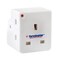 Terminator Multi Plug With Fitted 13A Fuse 3 Pin Flat Plug With Light + 3 Way 3 Pin Uk Socket Model: TMA-083