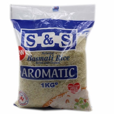 S&amp;S Aromatic Parboiled Basmati Rice 1kg