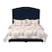 In House Maldives Velvet Bed Frame - King - 200x200 cm - Dark Blue