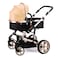 Teknum 3 in 1 Pram stroller with Sunveno Fashion Diaper Tote Bag - Khaki