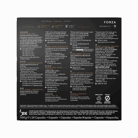 L&#39;Or Espresso Forza Intensity 9 Coffee Capsules 20 Capsules