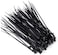 Generic 100Pcs Wire Self-Locking 250Mm Black Nylon Plastic Network Cable Wire Zip Tie Cord Strap Plastic Zip Trim Wrap Cable Loop Ties