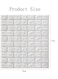 Generic 5-Piece 3D Brick Faux Foam Self-Adhesive Wall Sticker White 70 x 77cm