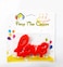Party Time Red LOVE Cursive Letter Shape Candle For Romantic Wedding or Valentine's Day Candle Cake Decoration - Love Candle