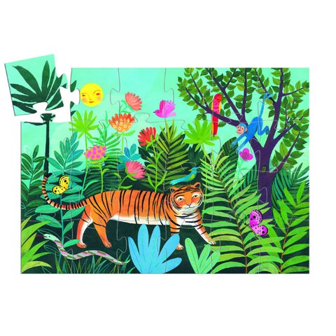 Djeco Silhouette Puzzles The Tiger&#39;s Walk - 24Pcs