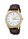 Casio - Men's Leather Analog Watch MTP-V006GL-7BUDF