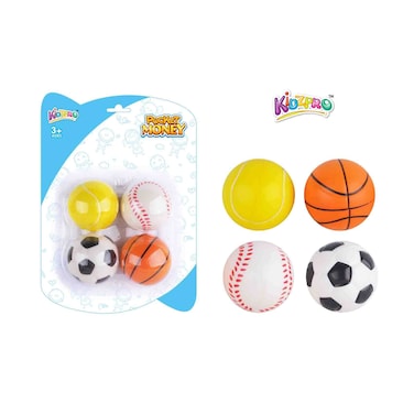 كيدزبرو كرة ناعمة من البولي يوريثان لأموال الجيب 4 قطع