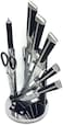 Stainless Steel Knife Set 9 Pieces With 360 degree stand