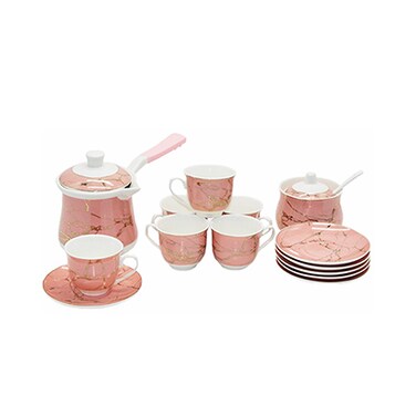 La Table Fine Coffee set 424 9 Pieces Pink