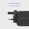 Powerology Wall Charger, Ultra-Compact 20W Power Delivery GaN Charger UK 3Pin Plug, Full Speed Charge, USB-C Adapter Fast Charging - Black