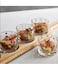 Atraux Glass Bowls With Wooden Tray Set, Divided Dried Fruit Container