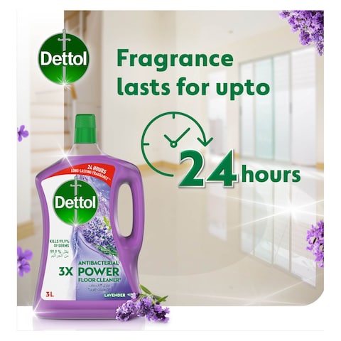 Dettol 3X Antibacterial Power Floor Cleaner Lavender 3L+1.8L