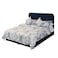 In House Lamar Velvet Bed Frame - Queen - 200x160 cm - Dark Blue