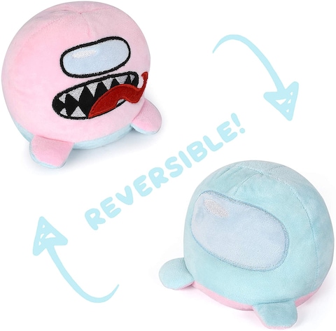 Toy Storage World Among Us Plush Reversible Plushie Octopus Stuffed Animal Mood Double Sided Happy Angry Bear Toys Doll, Blue/Pink