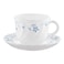 Borosil Larah Fluted Flora Cup And Saucer Set White 220ml 12