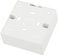 DOT 84mm x 84mm White Plastic Housing RJ45 RJ11 Face Plate Back Box Gang Mounting Box