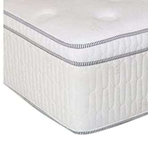 Galaxy Design Spencer pillow top Hybrid Latex Spring Mattress &ndash; White &ndash; Queen Size ( L x W x H ) 200 x 180 x 26 cm - 5 year Full Warranty