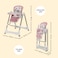 Teknum 5-IN-1 Swing with High Chair with Lockable wheels - Pink