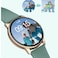 Round Full Touch Screen Bluetooth Smart Watch Gold/Green