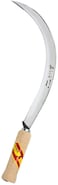 Toothed Grass Sickle with Wooden Handle Lightweight, Durable Sharp Tool (Made in SPAIN)