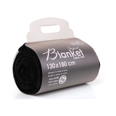 Mintra Microfiber Blanket, 130x180 cm - Black