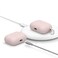 Elago Airpods Case, Liquid Silicone Hang Cover, Front Led Visible,Shock-Absorbing Protective Case - Pink