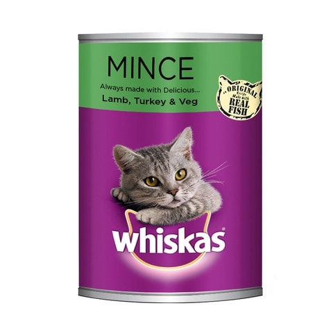 Whiskas Mince Lamb, Turkey And Vegetable Wet Food Can 400 gr